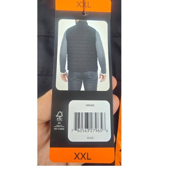 Banana Republic Mens Black Puffer Vest Quilted Full Zip Size XXL NWT - Picture 4 of 9